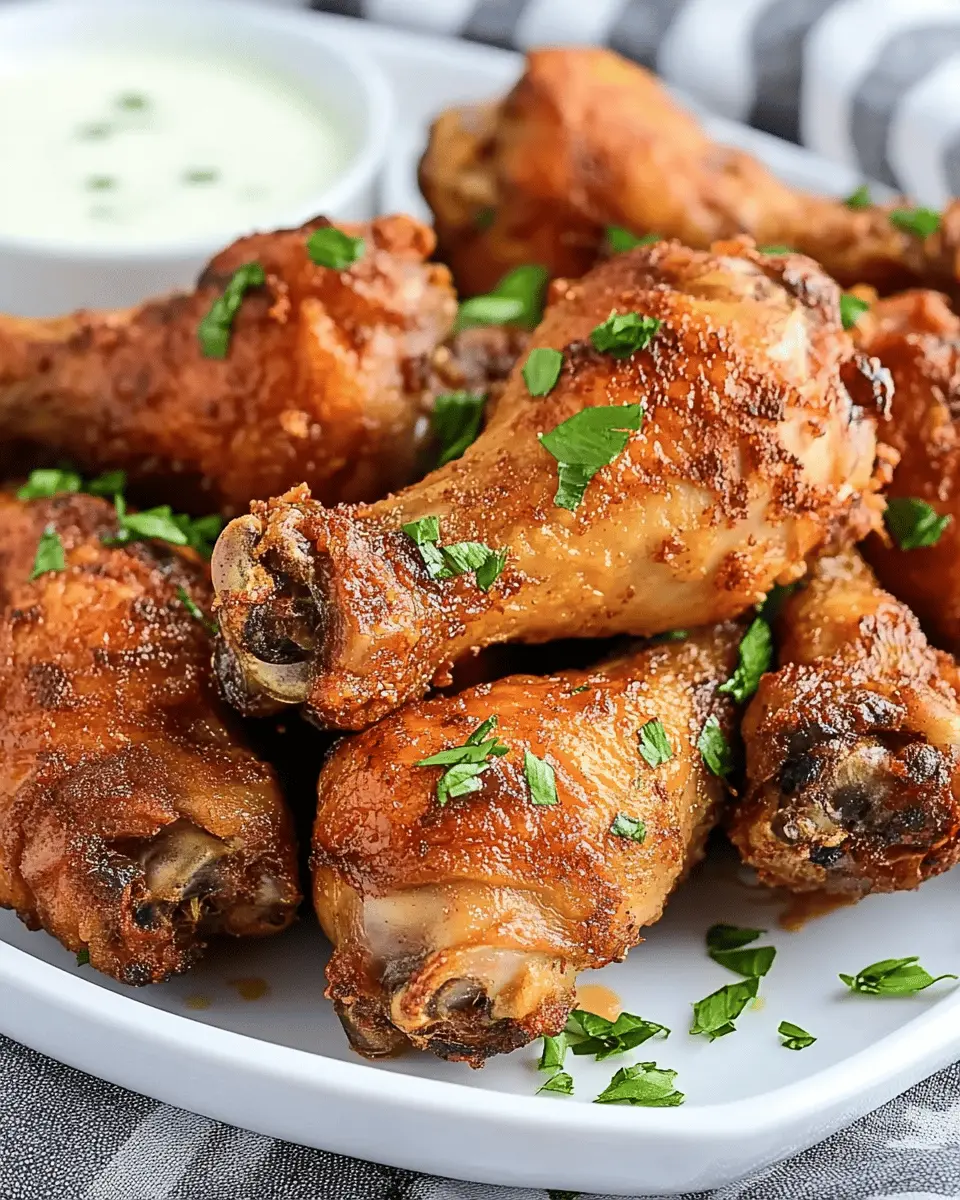 Chicken Drumsticks with Crispy Skin & Butter Sauce First Image First Image