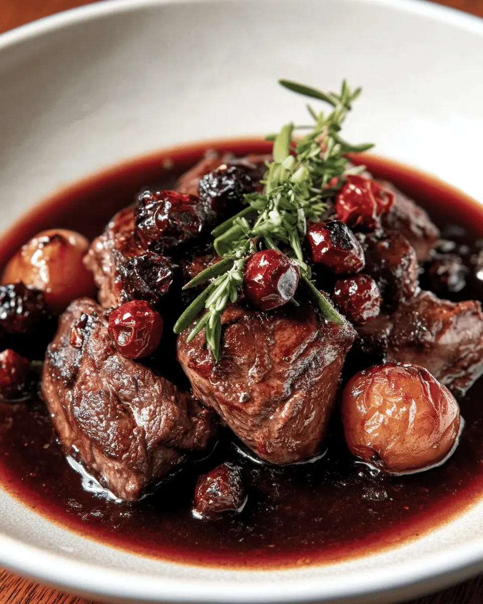 Red Wine-Braised Venison with Juniper Berries First Image First Image