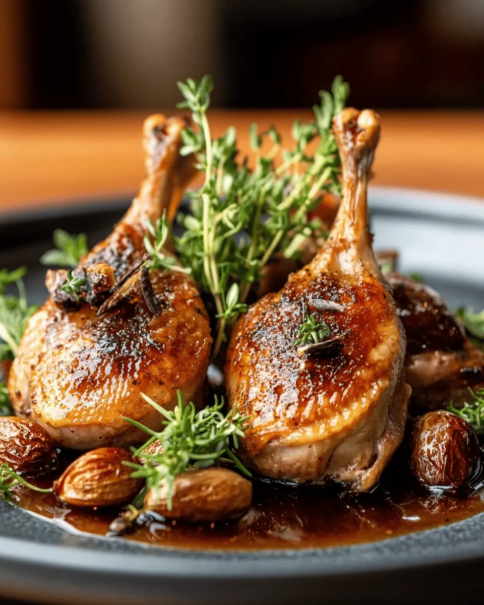 Roasted Quail with Duck Fat and Herbs First Image First Image