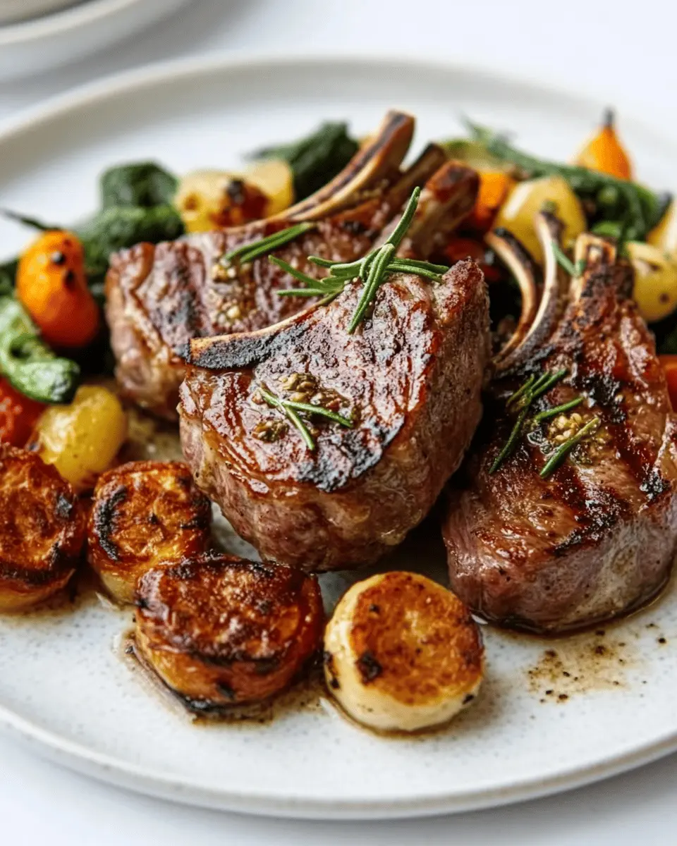 Grilled Lamb Chops with Garlic-Herb Butter First Image First Image