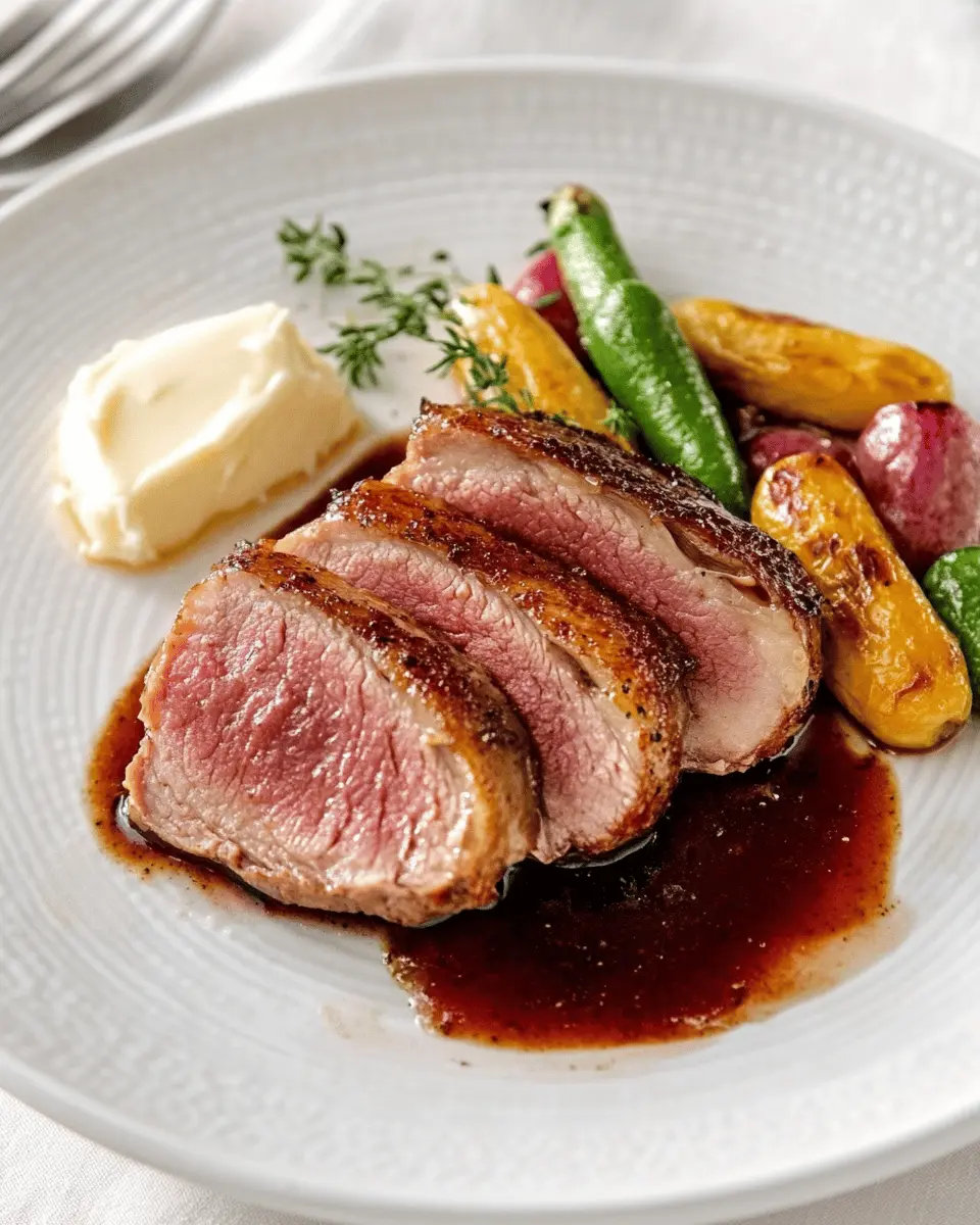 Pan-Seared Duck Breast with Thyme Butter First Image First Image