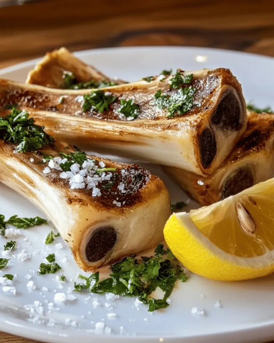 Roasted Bone Marrow with Sea Salt & Lemon First Image First Image