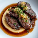 Seared Lamb Liver with Onion Butter Glaze First Image First Image