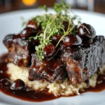 Cranberry Chipotle Glazed Short Ribs First Image First Image