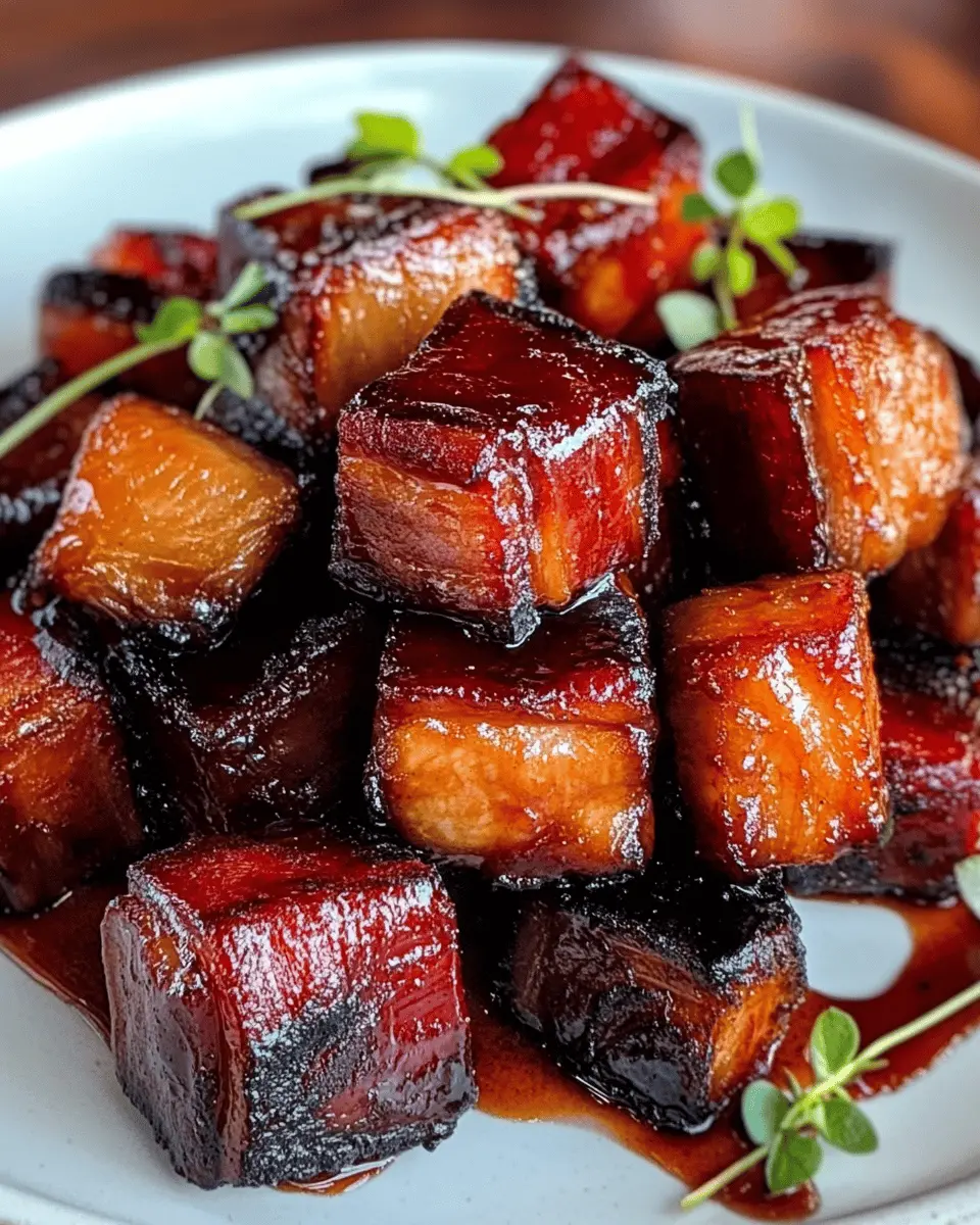 Pork Belly Burnt Ends with Smoked Glaze First Image First Image