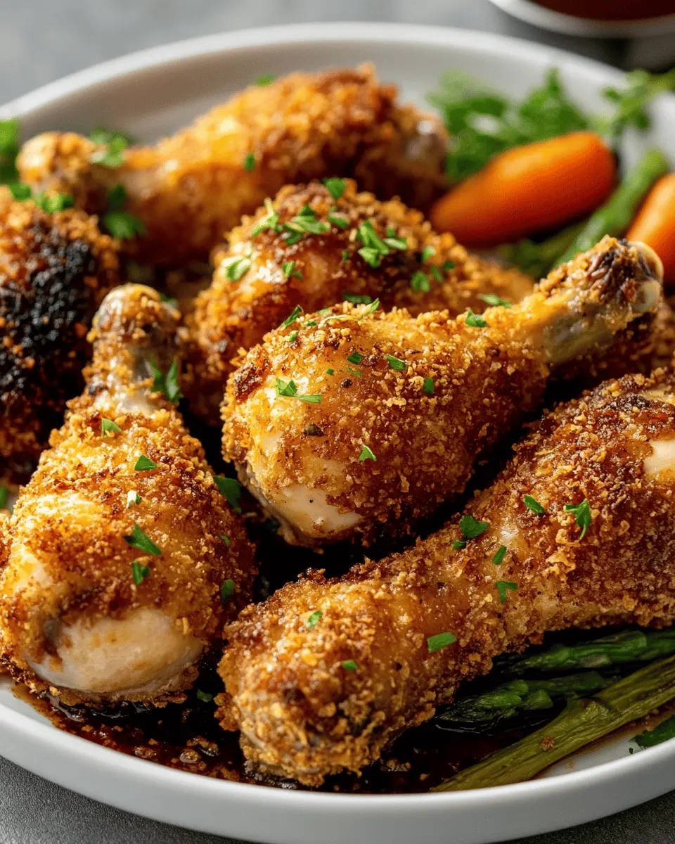 Pork Crackle-Crusted Chicken Drumsticks First Image First Image
