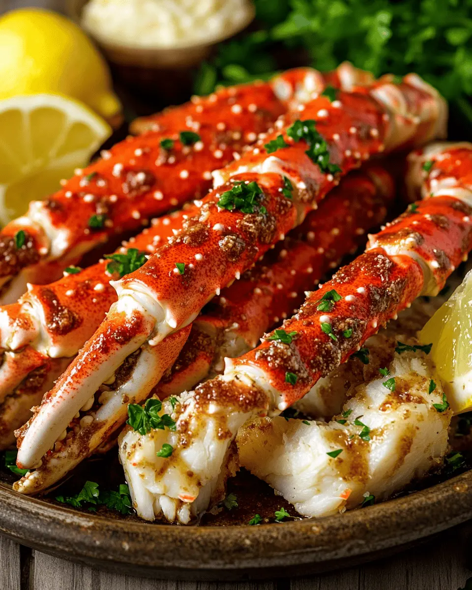 King Crab Legs Recipe: Indulgent with Garlic Beef Dripping!