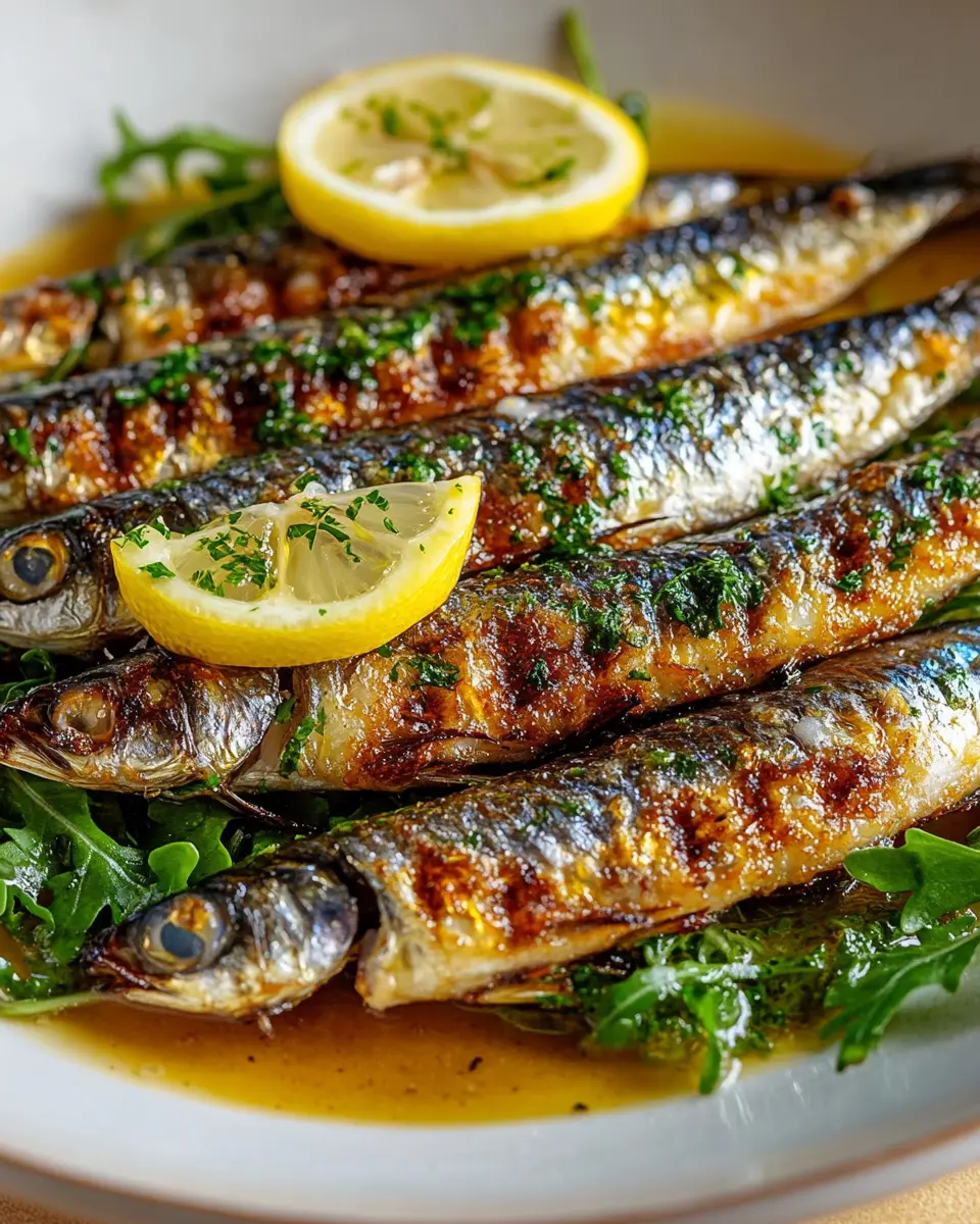 Pan-Fried Sardines with Lemon Butter Drizzle First Image First Image