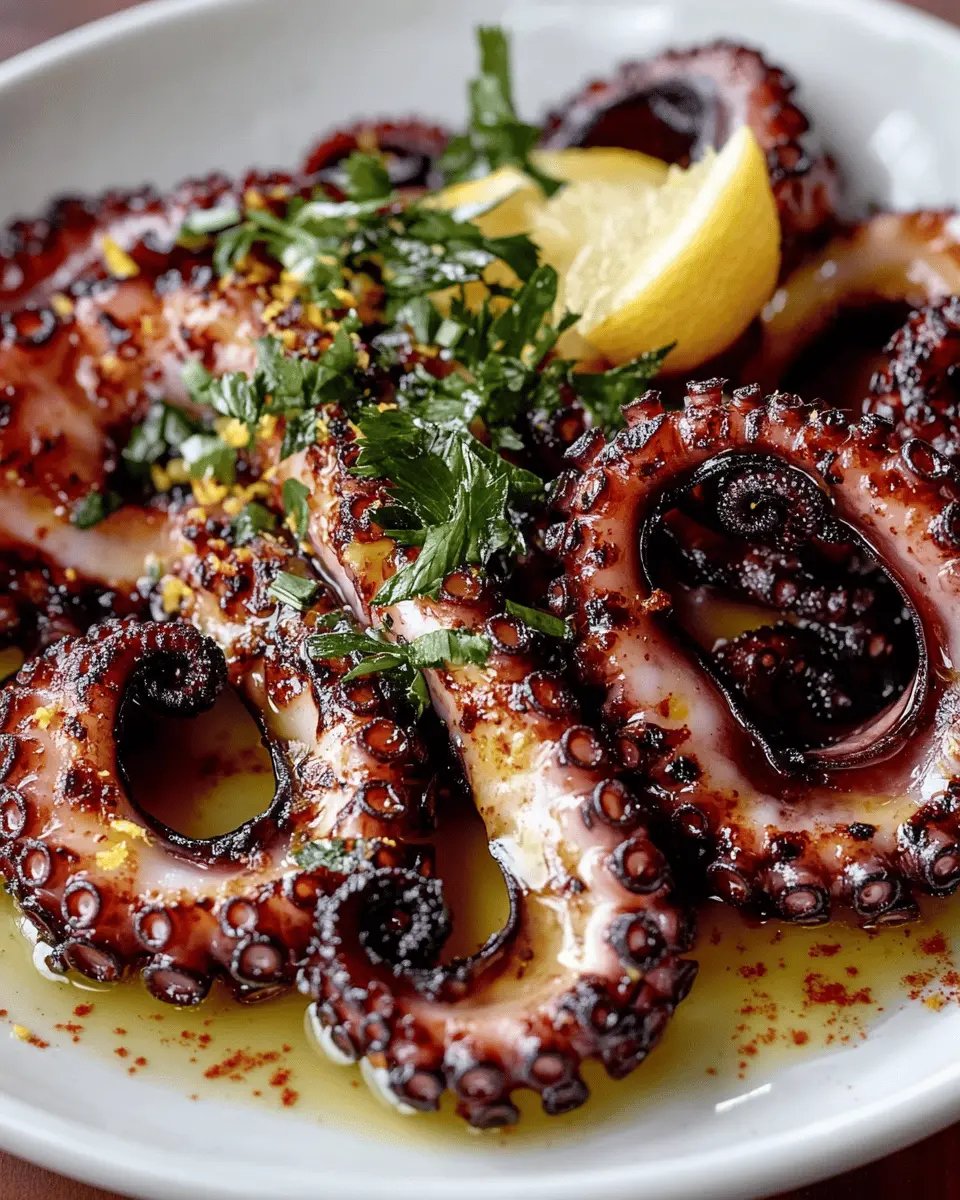 Grilled Octopus Tentacles in Smoky Butter First Image First Image
