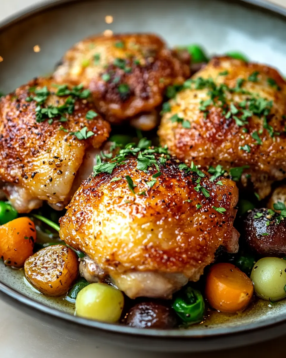 Chicken Thighs Crisped in Duck Fat: Irresistibly Juicy Delight