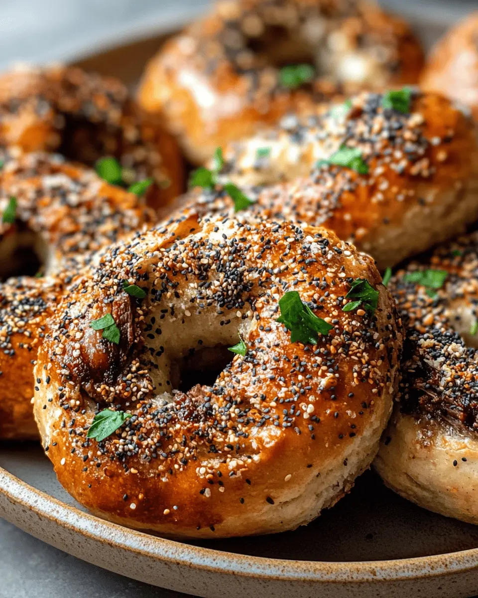Beef Bagels with Everything Seasoning (Almond-Free) First Image First Image