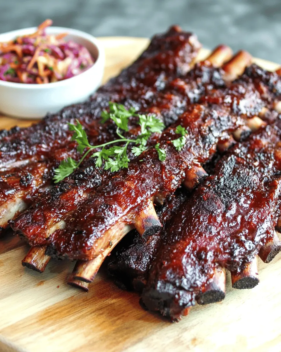Slow-Smoked Wild Boar Ribs First Image First Image