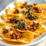 Crispy Cheese Chips with Ground Beef Crumbles First Image First Image