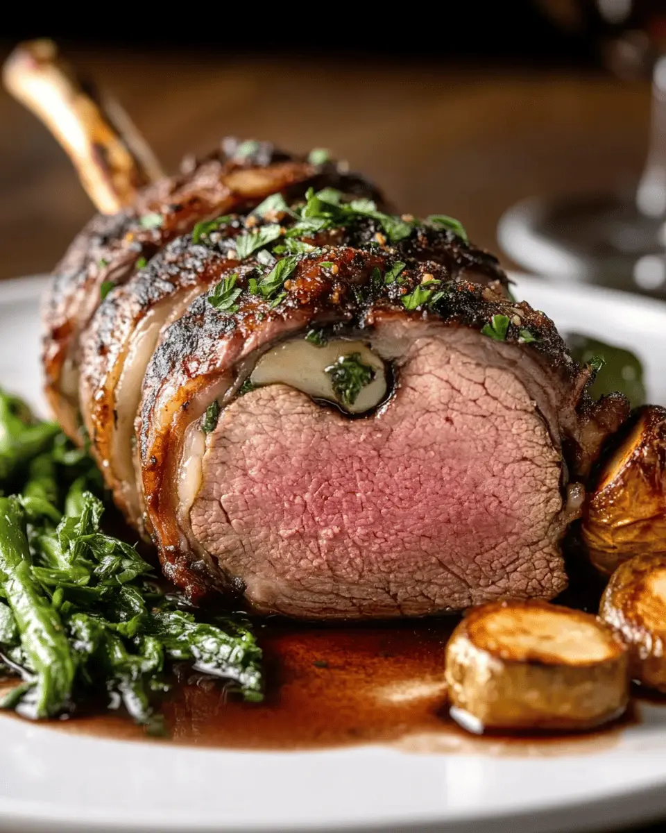 Lamb Saddle Roast with Bone Marrow Crust First Image First Image