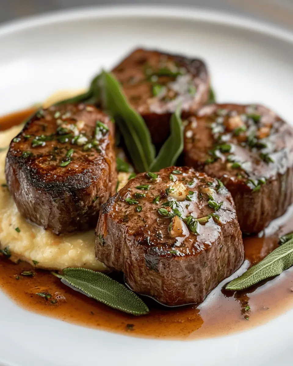 Elk Medallions in Sage Butter Sauce First Image First Image