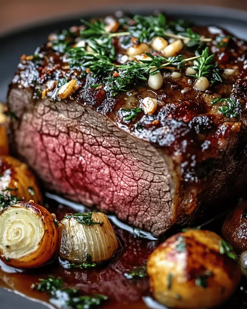 Bison Rib Roast with Garlic Drippings First Image First Image