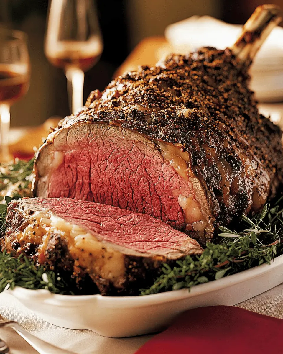 Butter-Roasted Prime Rib with Cracked Pepper Crust First Image First Image