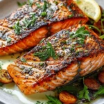Butter-Basted Salmon Steaks with Crispy Skin First Image First Image
