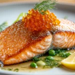 Crispy Skin Salmon Fillet with Salmon Roe First Image First Image