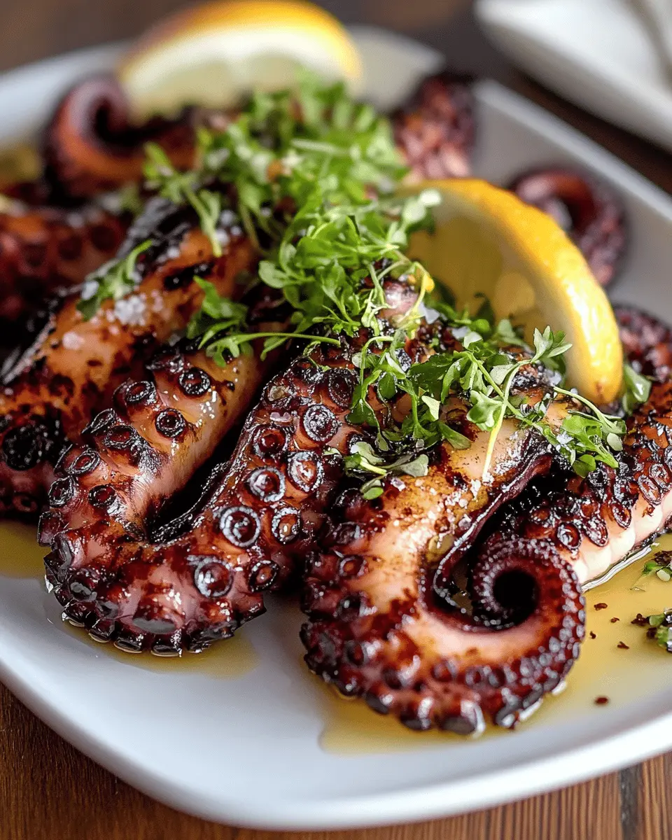 Grilled Octopus Tentacles in Smoky Butter: A Decadent Delight