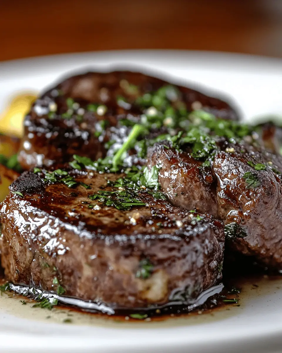 Beef Heart Steaks with Garlic Butter Glaze First Image First Image
