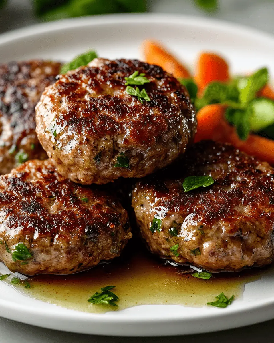Ground Lamb Patties with Melted Butter Glaze First Image First Image