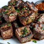 Grilled Ribeye Cubes with Chili Butter First Image First Image