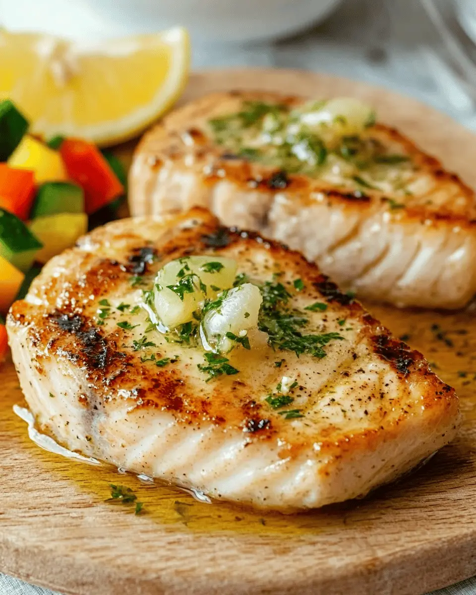 Grilled Swordfish with Garlic Butter Glaze: Bold and Juicy Delight
