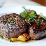 Beef Heart Steaks Seared in Clarified Butter First Image First Image