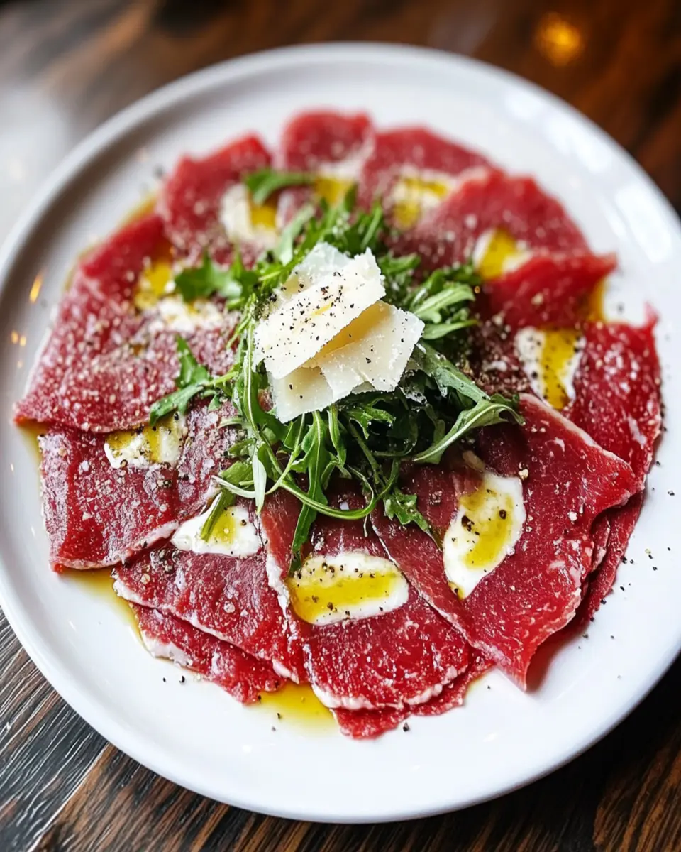 Reindeer Carpaccio with Shaved Aged Parmesan: Irresistibly Luxurious