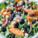 Blackberry Balsamic Salad with Smoked Salmon First Image First Image