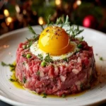 Christmas Eve Beef Tartare with Golden Quail Egg First Image First Image