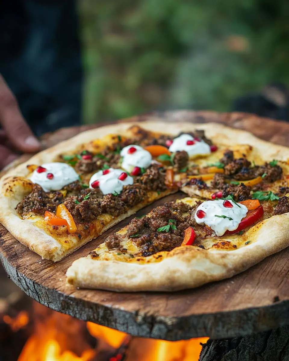 Campfire Moroccan Lamb Pizza First Image First Image