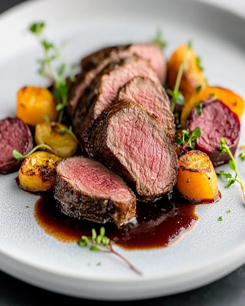 North Pole Venison Loin Seared in Suet First Image First Image