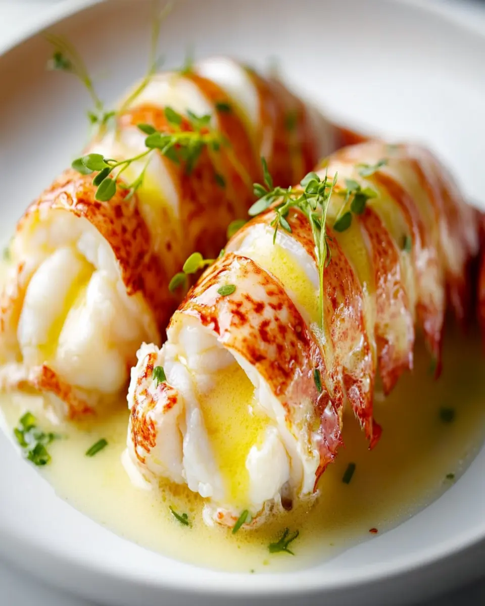 Golden Butter-Poached Lobster Tails First Image First Image
