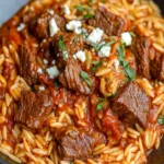 Savory Beef Giouvetsi (Greek Beef Orzo Pasta) First Image First Image