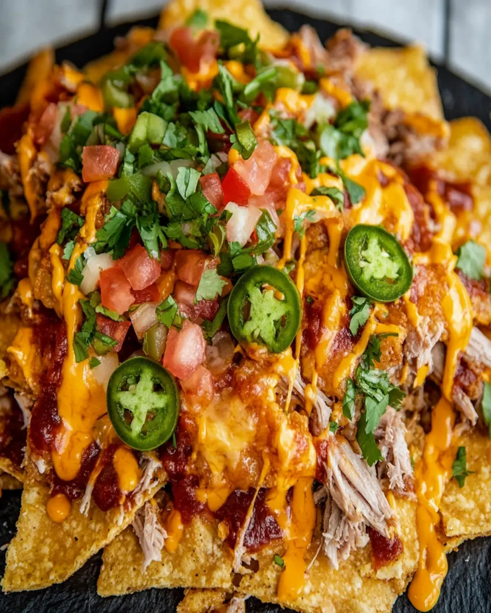 Pork Rind Nachos w. Pulled Pork: Indulgently Crispy Delight!