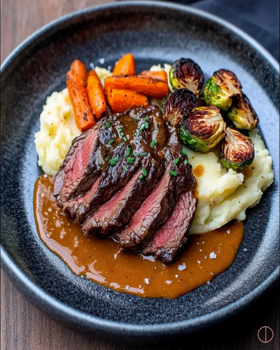 Holiday Hanger Steak with Marrow Jus First Image First Image