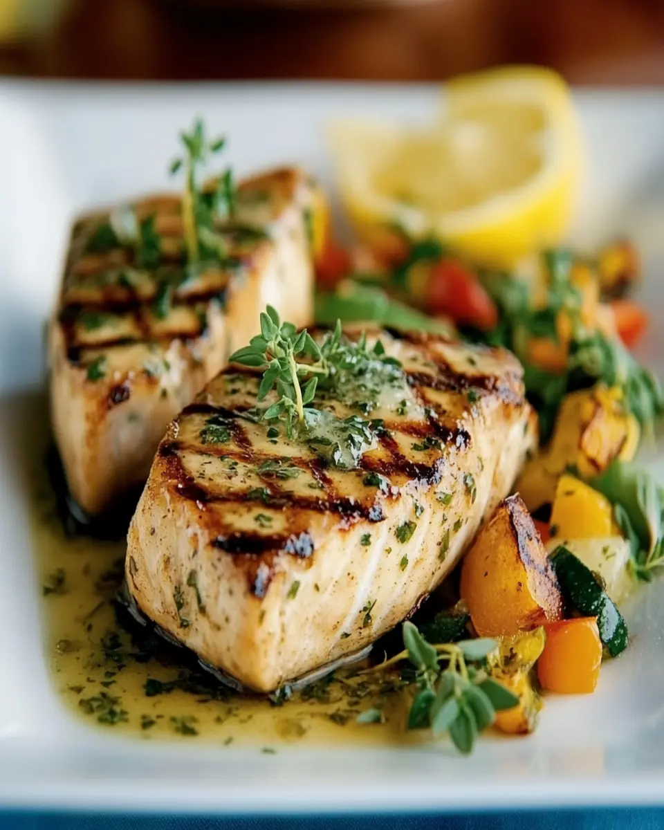 Holiday Herb-Buttered Swordfish Steaks First Image First Image