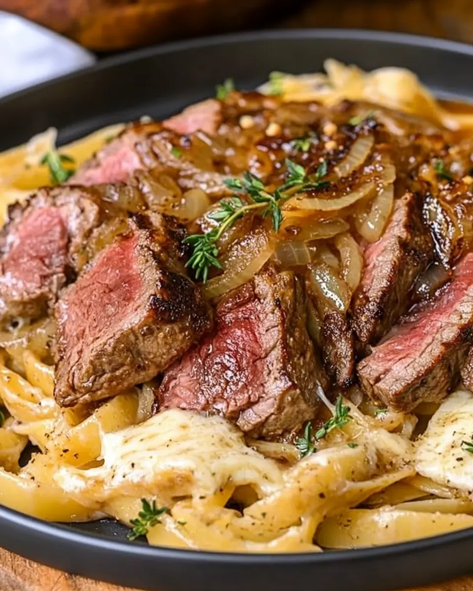 Ultimate French Onion Pasta with Steak First Image First Image