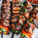 Grilled Lamb Kabobs with Harissa Marinade First Image First Image