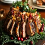 Christmas Crown of Pork with Bacon Stuffing First Image First Image