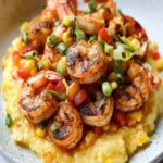 Blackened Shrimp & Fresh Corn Grits with Fresh Corn Grits & Pepper Jack Cheese First Image First Image