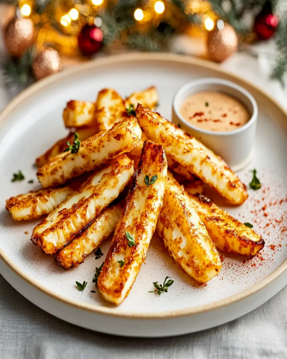 Festive Fried Halloumi Wedges: Irresistibly Cheesy Delights