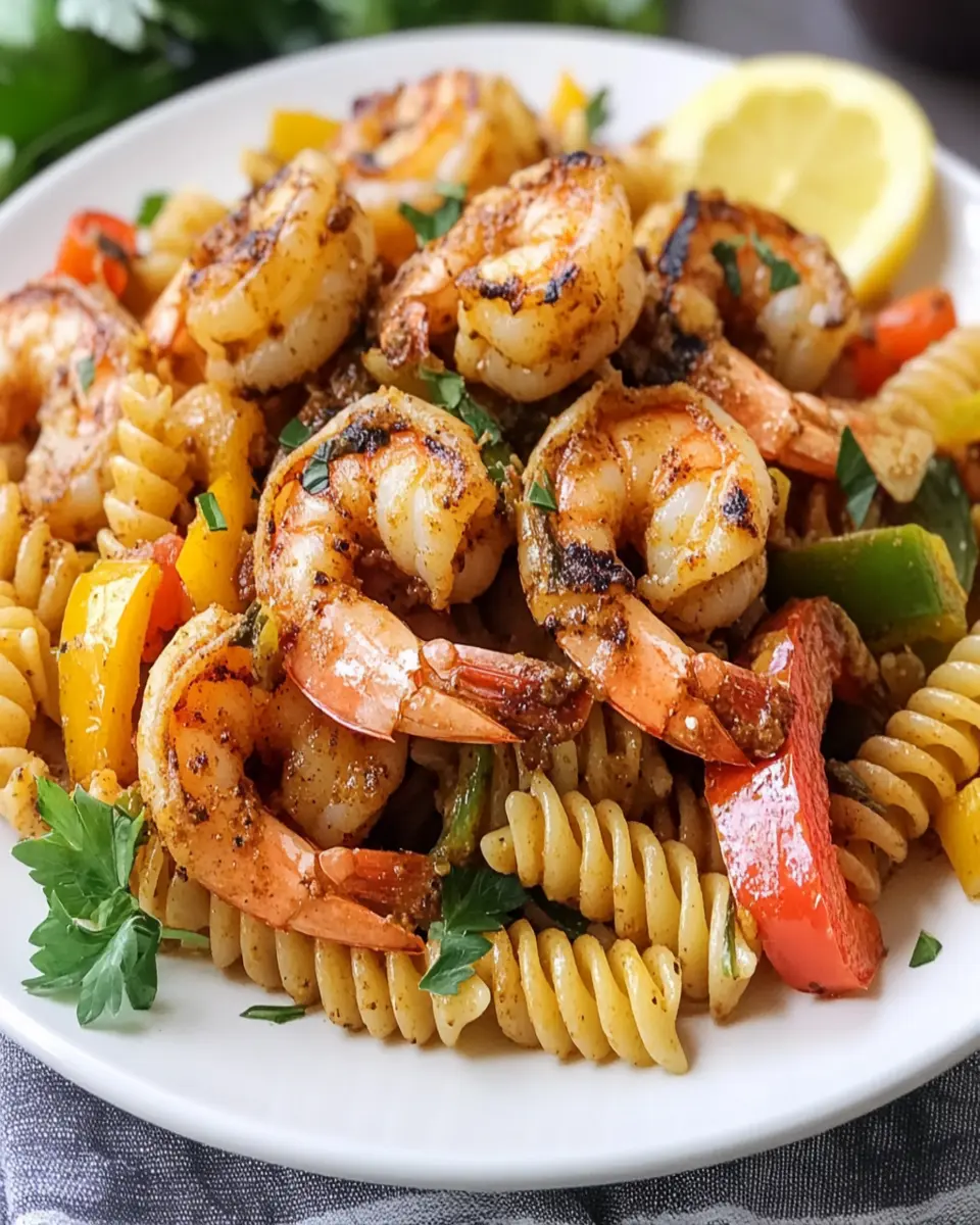 Grilled Jerk Shrimp Rasta Pasta First Image First Image