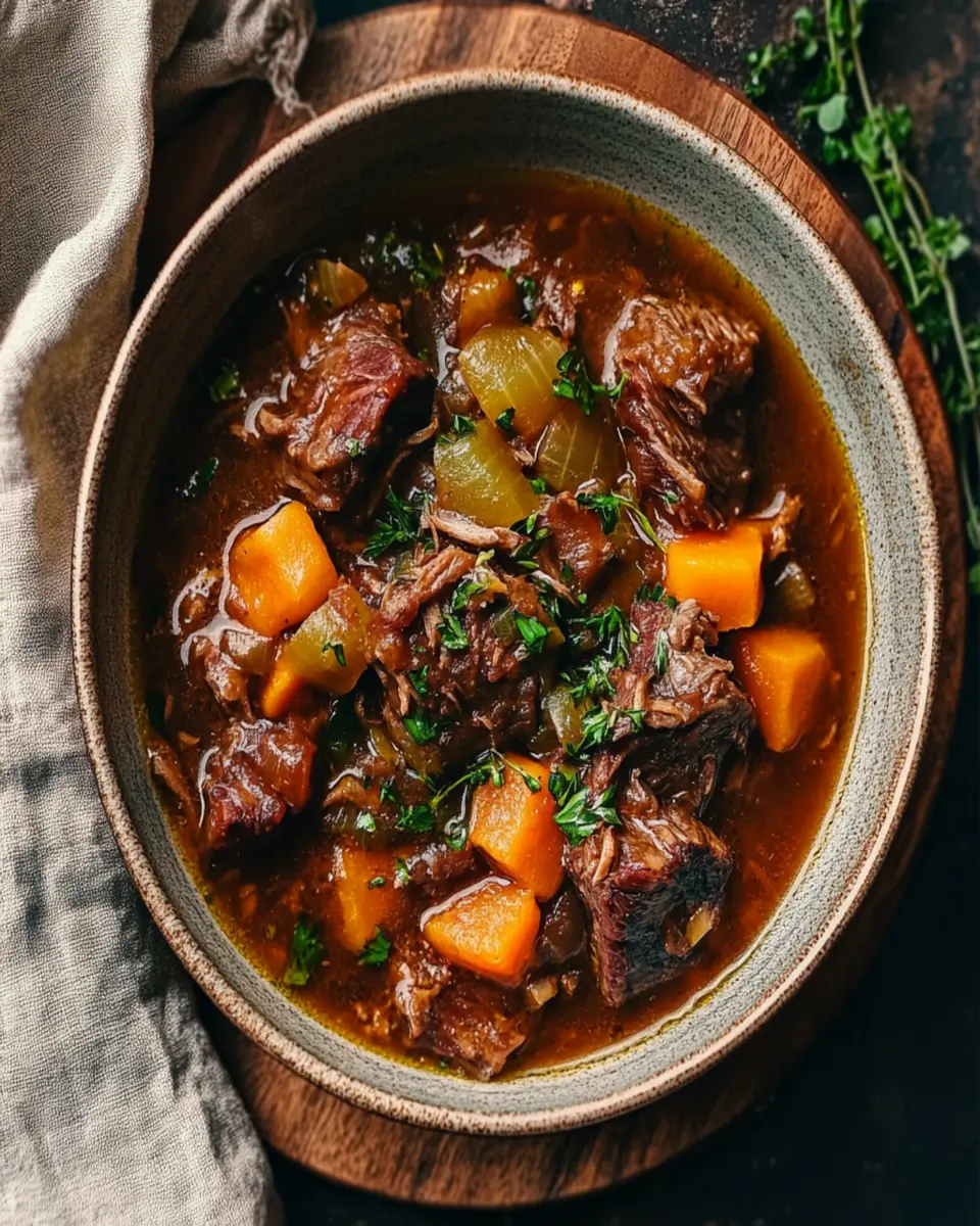 Yuletide Oxtail Stew: Indulgent Comfort in Bone Broth Bliss