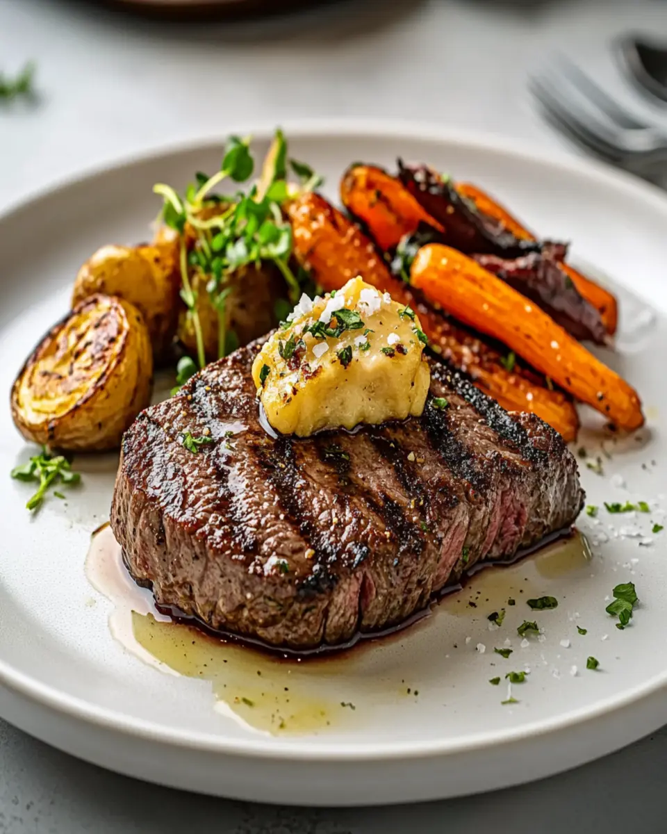 Scotch Fillet Steak with Garlic Butter First Image First Image
