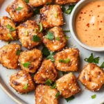 Crispy Air Fryer Salmon Bites With Sriracha-Lime Sauce First Image First Image