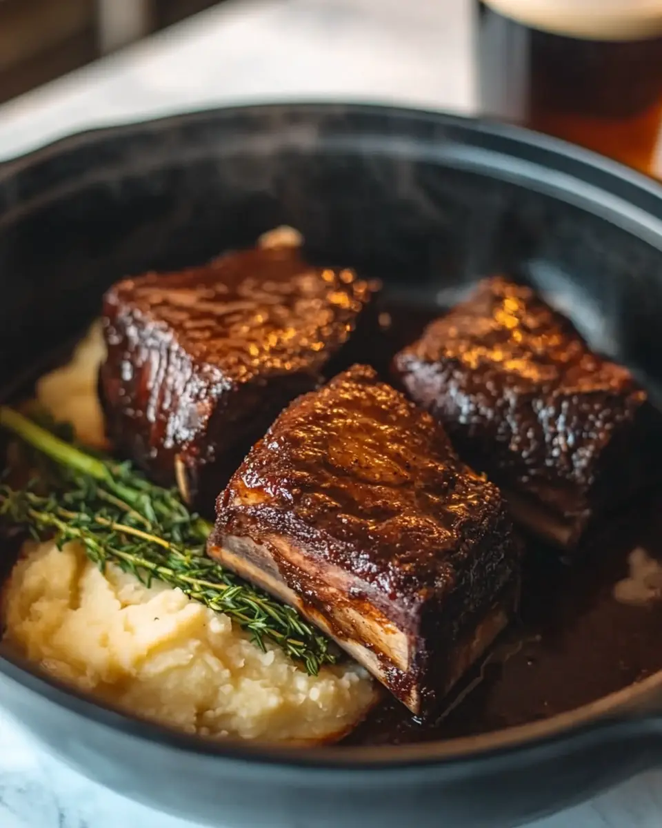Beer Braised 48 Hour Sous Vide Short Ribs First Image First Image