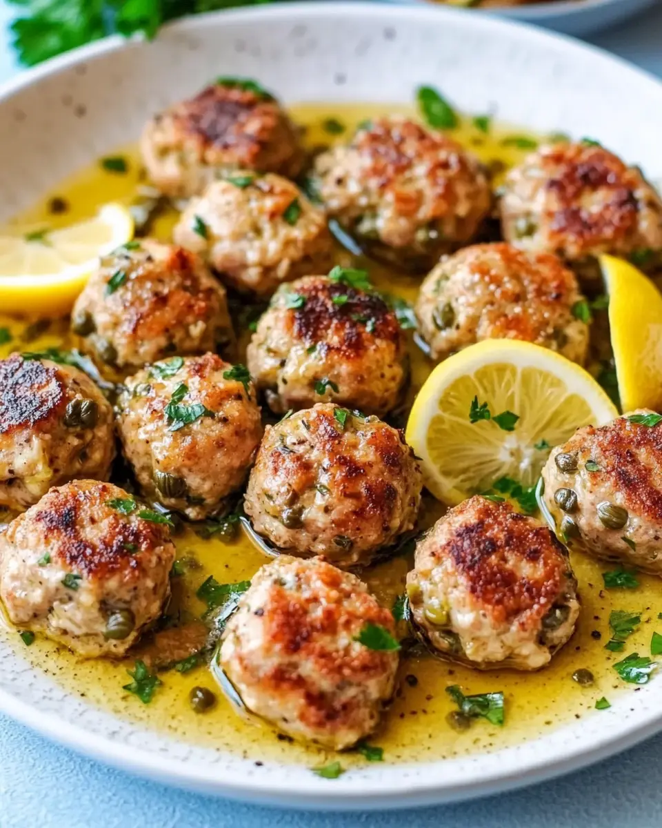 Chicken Piccata Meatballs First Image First Image
